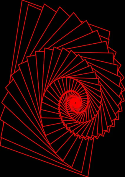 Sablon Szöveges Vektor Piros Spirál Fekete Alapon Absztrakció Háttérkép Plakát — Stock Vector