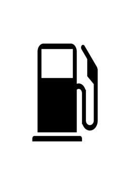 Beyaz arka planda yakıt ikmali yapan işaret arabası. Yakıt ikmali. Dizel yakıt ikmali. Metin için şablon. Vektör görüntüsü. Poster. Arkaplan resmi.