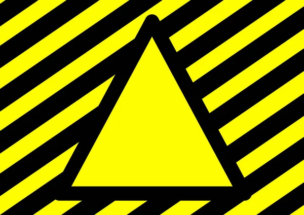 Sarı Arkaplan Şablonundaki Siyah Çizgiler Yazı Için Dikkat Trafik Yasaktır — Stok Vektör