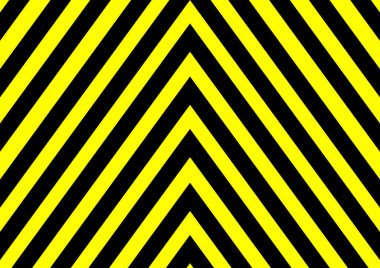 Sarı arkaplan şablonundaki siyah çizgiler yazı için. Dikkat trafik yasaktır. Tehlike 'yi durdur. Poster. Reklam panosunda reklamcılık. Vektör arkaplan resmi. Uyarı işareti. Çit bandı.