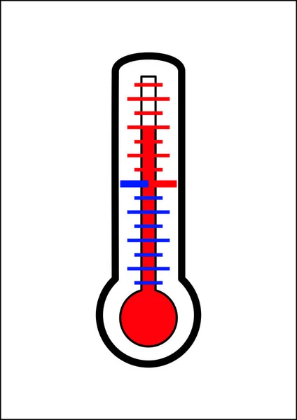 Mercury Thermometer Measuring Ambient Temperature Outdoors Technologies Water Temperature Place — Stock Vector