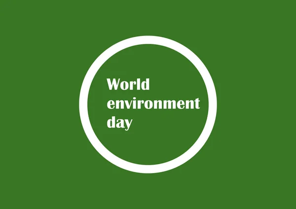 World Environment Day Vector Template Text Ecology Nature Social Problems — Stock Vector