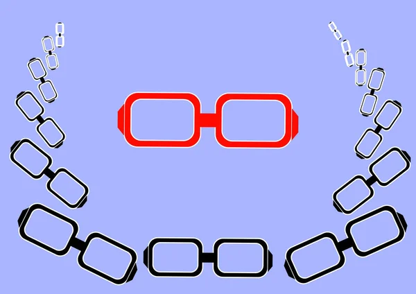 テキストのための場所と視覚ベクトル画像のための眼鏡 ポスター 光学店の広告 低視力のための眼鏡を販売 アカウントに広告 テキスト用のテンプレート 医療観光客 — ストックベクタ