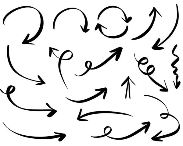 바탕에 손으로 화살표 디자인 — 스톡 벡터