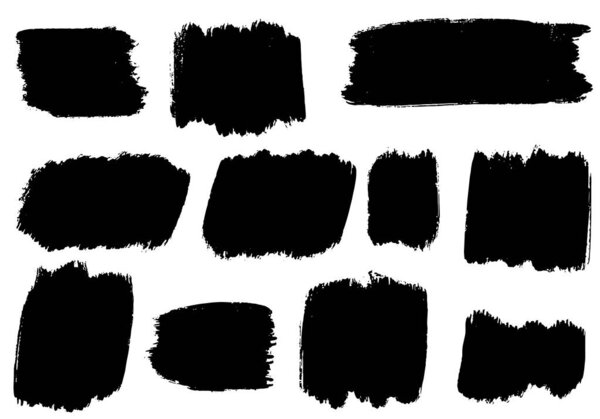 Set of vector brush strokes.Collection of vector brush hand drawn graphic element. grunge background.