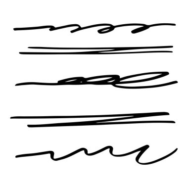 Siyah mürekkep fırçası çizgisi. Çizgi vektör çizimi.