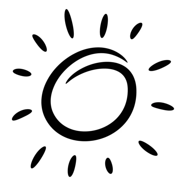 Elementos Design Engraçado Doodle Sol —  Vetores de Stock