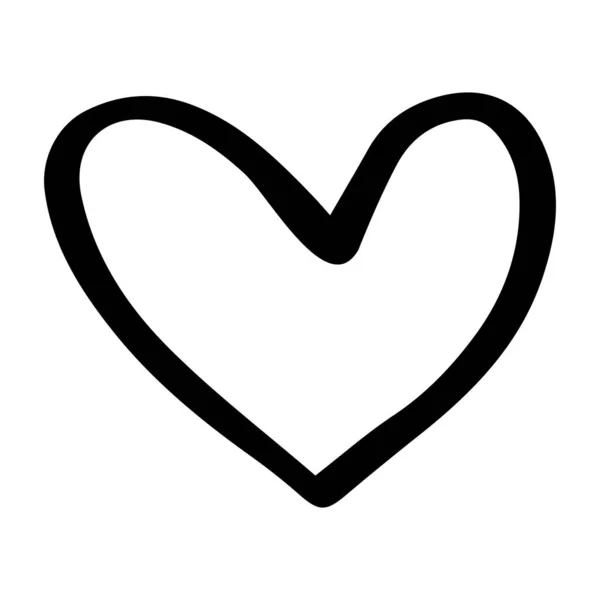 Karalama Kalp Sembolü Çizimleri Aşk Sembolü Karalama Simgesi Tasarım Ögesi — Stok Vektör