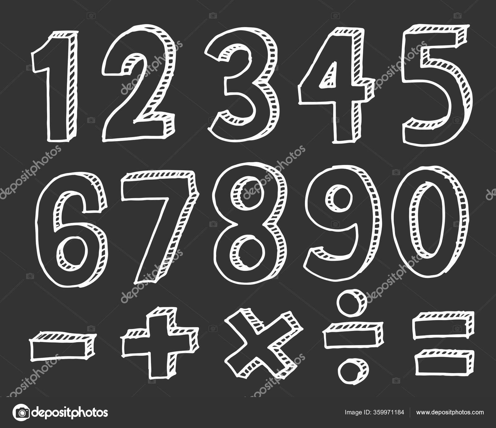 Chalkboard Alphabet Vector Font. Type Letters Numbers And Punctuation  Marks. Distressed Chalk Vector Serif Font On The Dark Background. Hand  Drawn Letters. Royalty Free SVG, Cliparts, Vectors, and Stock Illustration.  Image 41375911., image size:1600x1380