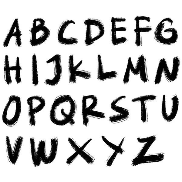 Vecteur Conception Éléments Fonte Doodle Dessinée Main Ensemble Alphabet Croquis — Image vectorielle