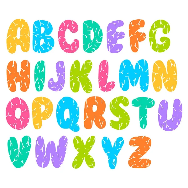 Handgezeichnete Doodle Lustige Schrift Set Von Skizzen Nettes Alphabet Vektorillustration — Stockvektor