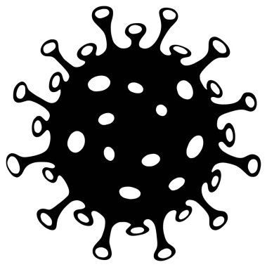 Coronavirus 2019-nCoV el çizimi. Coronavirus doodle simgesi. Vektör illüstrasyonu.