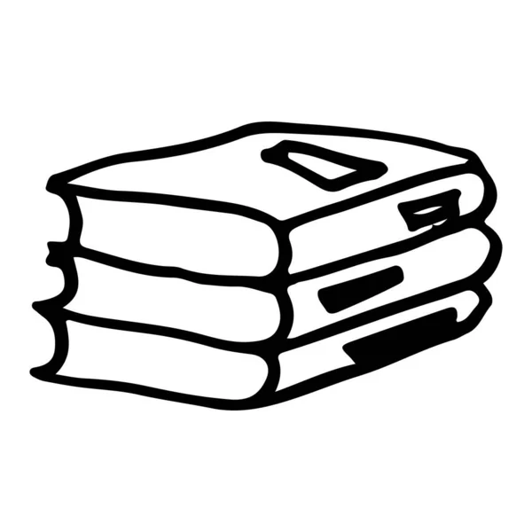 Icona Scarabocchiare Libro Disegnato Mano Isolata Sfondo Bianco Illustrazione Vettoriale — Vettoriale Stock