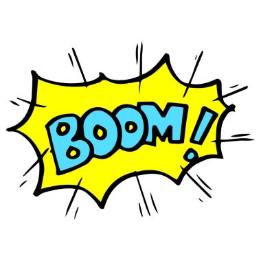 Elle çizilmiş komik konuşma baloncukları ve duygu patlaması. Vektör karalama çizgi film çizimleri posterler, afişler, web ve konsept tasarım için izole edilmiş.