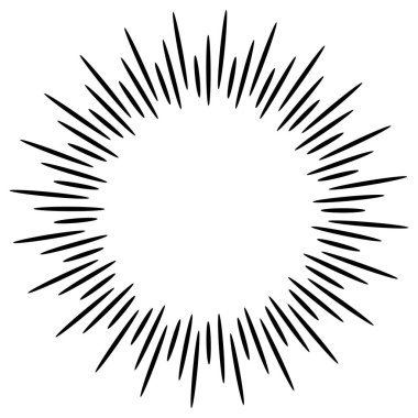 Tasarım elementleri güneş patlaması etkisi. vektör illüstrasyonu