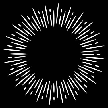 Tasarım elementleri yıldız patlaması etkisi. vektör illüstrasyonu