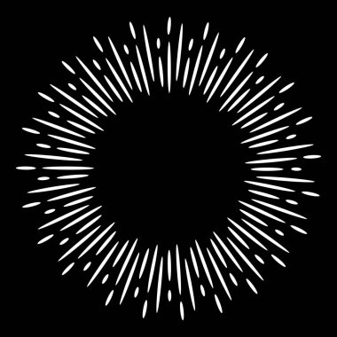 Tasarım elementleri yıldız patlaması etkisi. vektör illüstrasyonu