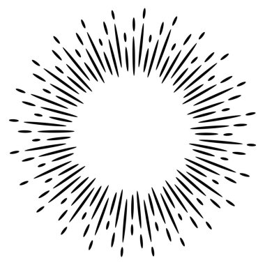 Tasarım elementleri güneş patlaması etkisi. vektör illüstrasyonu