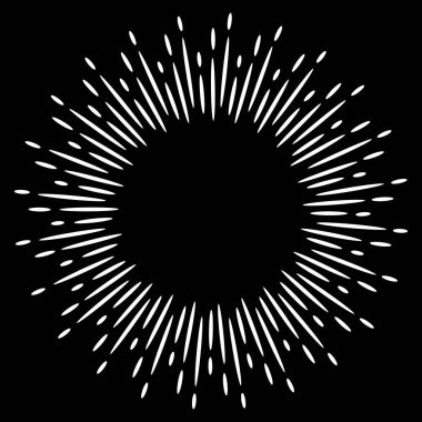 Tasarım elementleri yıldız patlaması etkisi. vektör illüstrasyonu