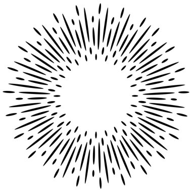 Tasarım elementleri güneş patlaması etkisi. vektör illüstrasyonu