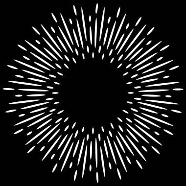 Tasarım elementleri yıldız patlaması etkisi. vektör illüstrasyonu