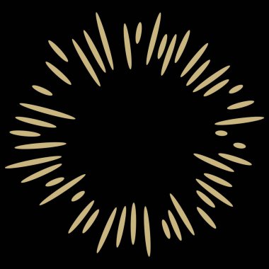 karalama tasarımı ögesi, yıldız patlaması, havai fişek, güneş patlaması, konsept tasarım patlaması.