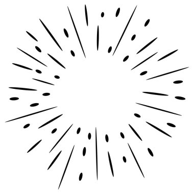 Karalama tasarımı ögesi, yıldız patlaması karalama vektör çizimi, el çizimi parlak karalama, su patlaması karalama çizimi.