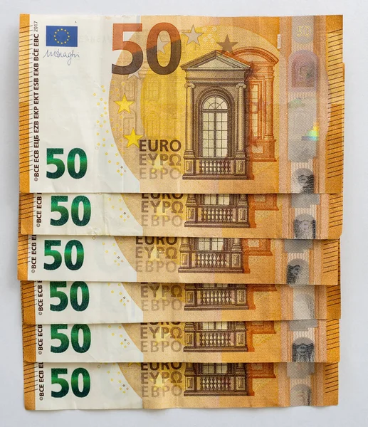 Заготовки 50 евро — стоковое фото