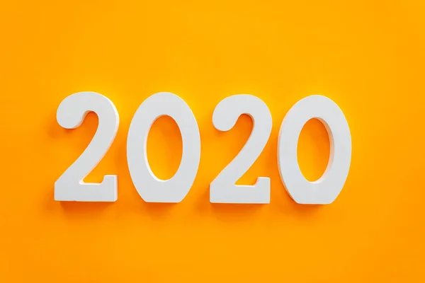 2020年数字以白色书写 — 图库照片