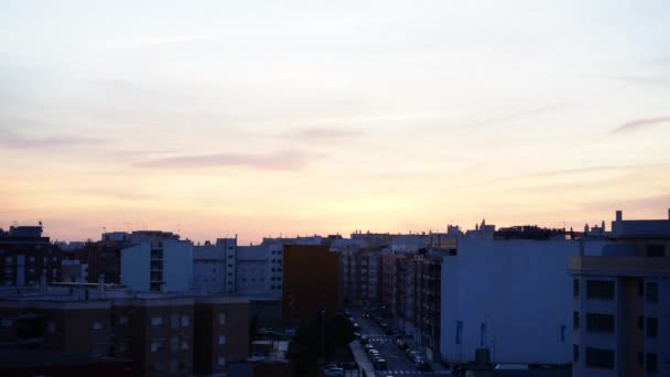 Sonnenaufgang Zeitraffer Der Stadt Burriana — Stockvideo