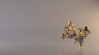 hafif arkaplan 3d simgesi Amerikan işaret dili yorumlama simgesi