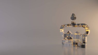 hafif arkaplan 3d doğum günü pastası simgesi hazırlama