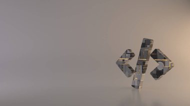 kod etiketi simgesinin hafif arkaplan 3d oluşturma simgesi