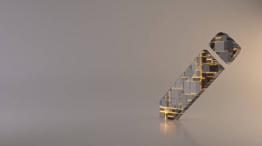 yeni kalem düğmesi simgesi oluşturulmasının 3d hafif arkaplan oluşturma sembolü