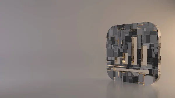 hafif arkaplan 3d finansal uygulama simgesi oluşturma simgesi