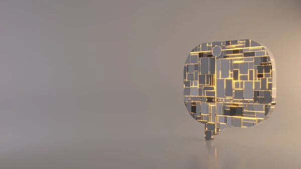 yuvarlak sohbet baloncuğu simgesinin hafif arkaplan 3d oluşturma simgesi