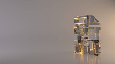 Dosya fatura dolar simgesinin hafif arkaplan 3d yorumlama sembolü