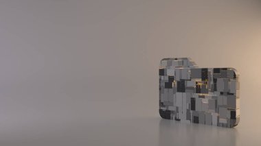 dizin simgesinin hafif arkaplan 3d oluşturma simgesi