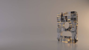 hafif arkaplan 3d kimlik simgesi oluşturma simgesi