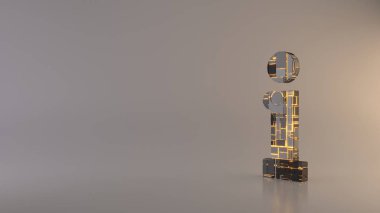 Bilgi simgesinin hafif arkaplan 3d oluşturma simgesi