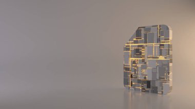 hafif arkaplan 3d arayüz simgesi oluşturma simgesi