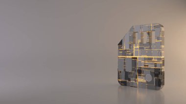 hafif arkaplan 3d arayüz simgesi oluşturma simgesi