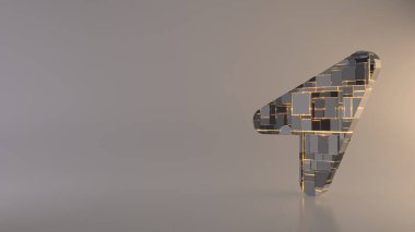 konum ok simgesinin hafif arkaplan 3d oluşturma sembolü
