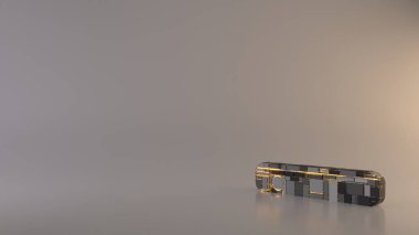 eksi simgenin hafif arkaplan 3d oluşturma simgesi