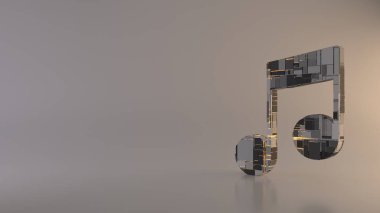 müzik çalar simgesinin hafif arkaplan 3d oluşturma simgesi