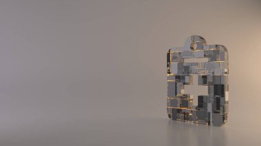 Açık arkaplan 3d tıbbi simge notlarının oluşturulma sembolü