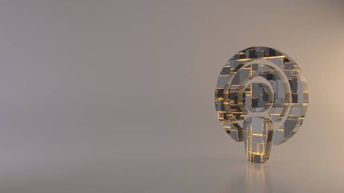 Podcast simgesinin hafif arkaplan 3d oluşturma simgesi
