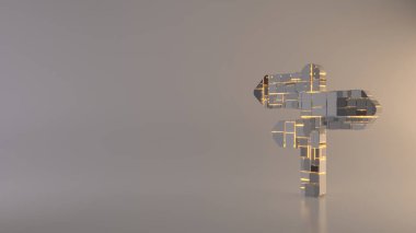 İşaretçi simgesinin hafif arkaplan 3d oluşturma simgesi
