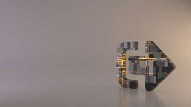 İşaretin alt simgesi olan 3d hafif arkaplan oluşturma simgesi