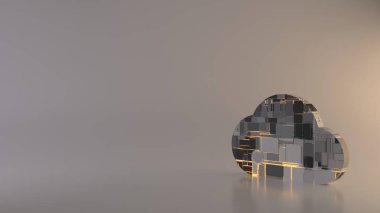 açık arkaplan 3d gökyüzü simgesi oluşturma